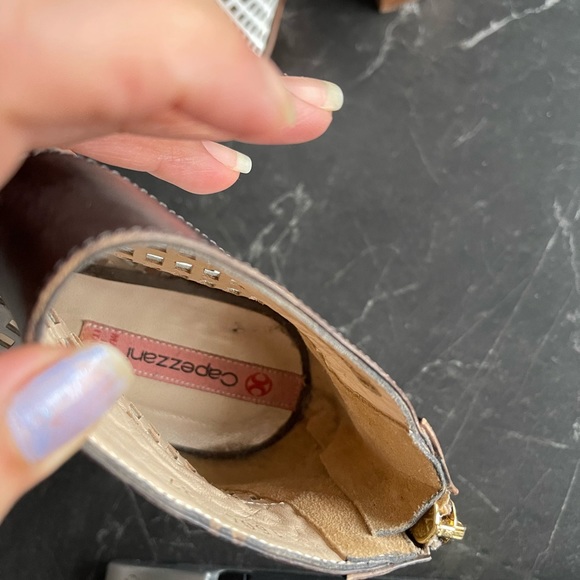 Capezzani Brown and white leather boots size 37 USA 6 - Picture 8 of 13